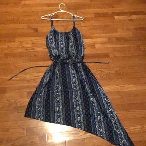 French Laundry Sundress Lg Asymmetrical hem